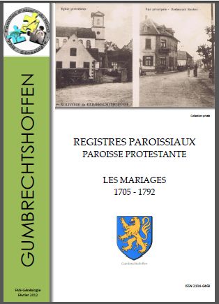 GUMBRECHTSHOFFEN - MARIAGES