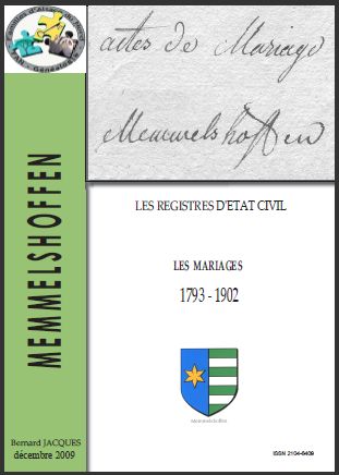 MEMMELSHOFFEN - MARIAGES
